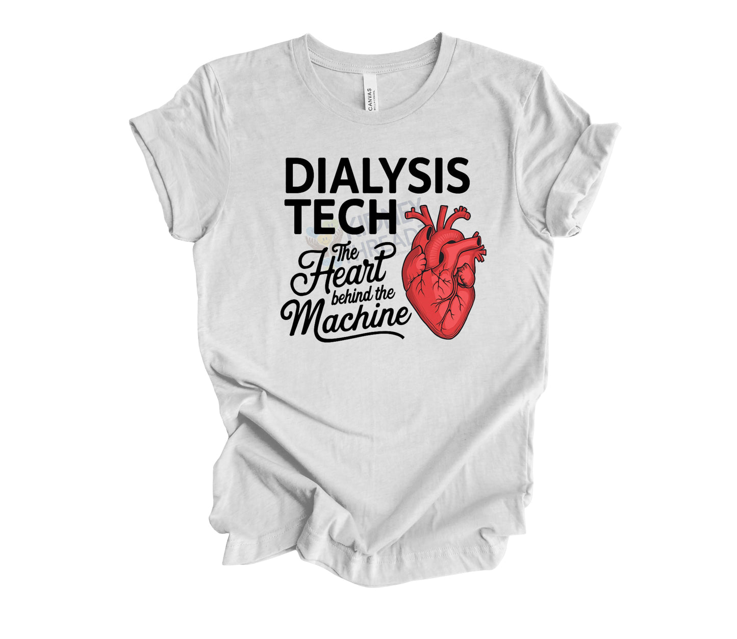 Dialysis Tech T-Shirt – “The anatomical Heart Behind the Machine” | DryBlend Soft Tee