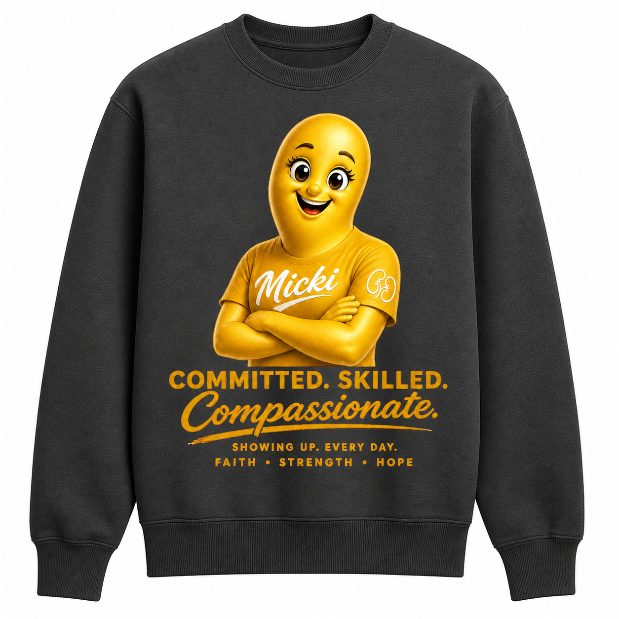 Kidney Threadz "Committed Skilled Compassionate" Crewneck | Healthcare Professional Sweatshirt
