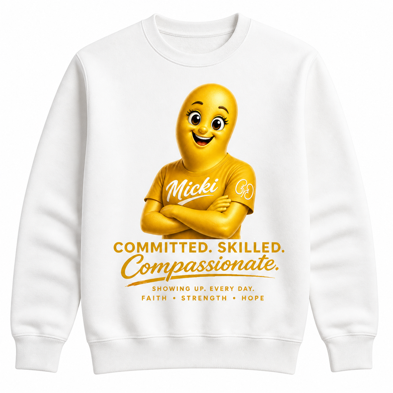 Kidney Threadz "Committed Skilled Compassionate" Crewneck | Healthcare Professional Sweatshirt