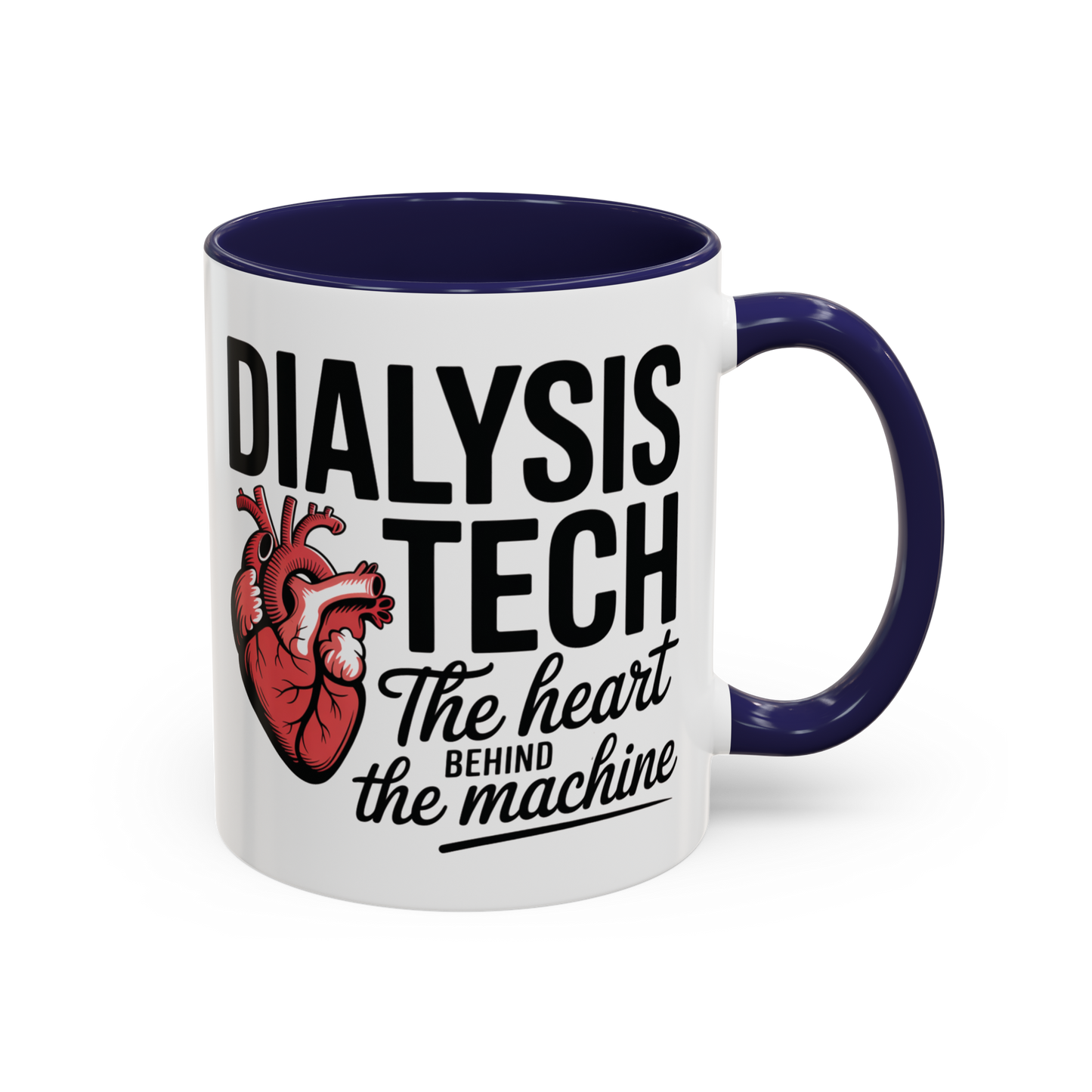Dialysis Tech Mug – “The Anatomical Heart Behind the Machine” | Ceramic Healthcare Appreciation Cup