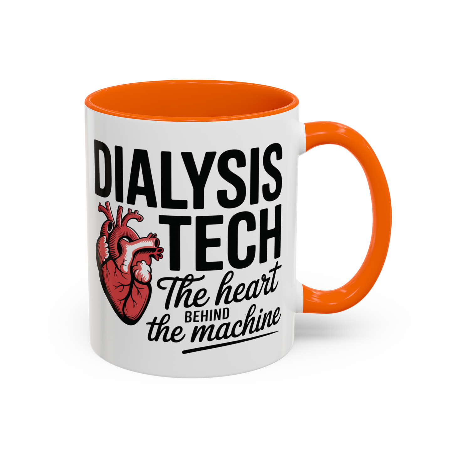 Dialysis Tech Mug – “The Anatomical Heart Behind the Machine” | Ceramic Healthcare Appreciation Cup