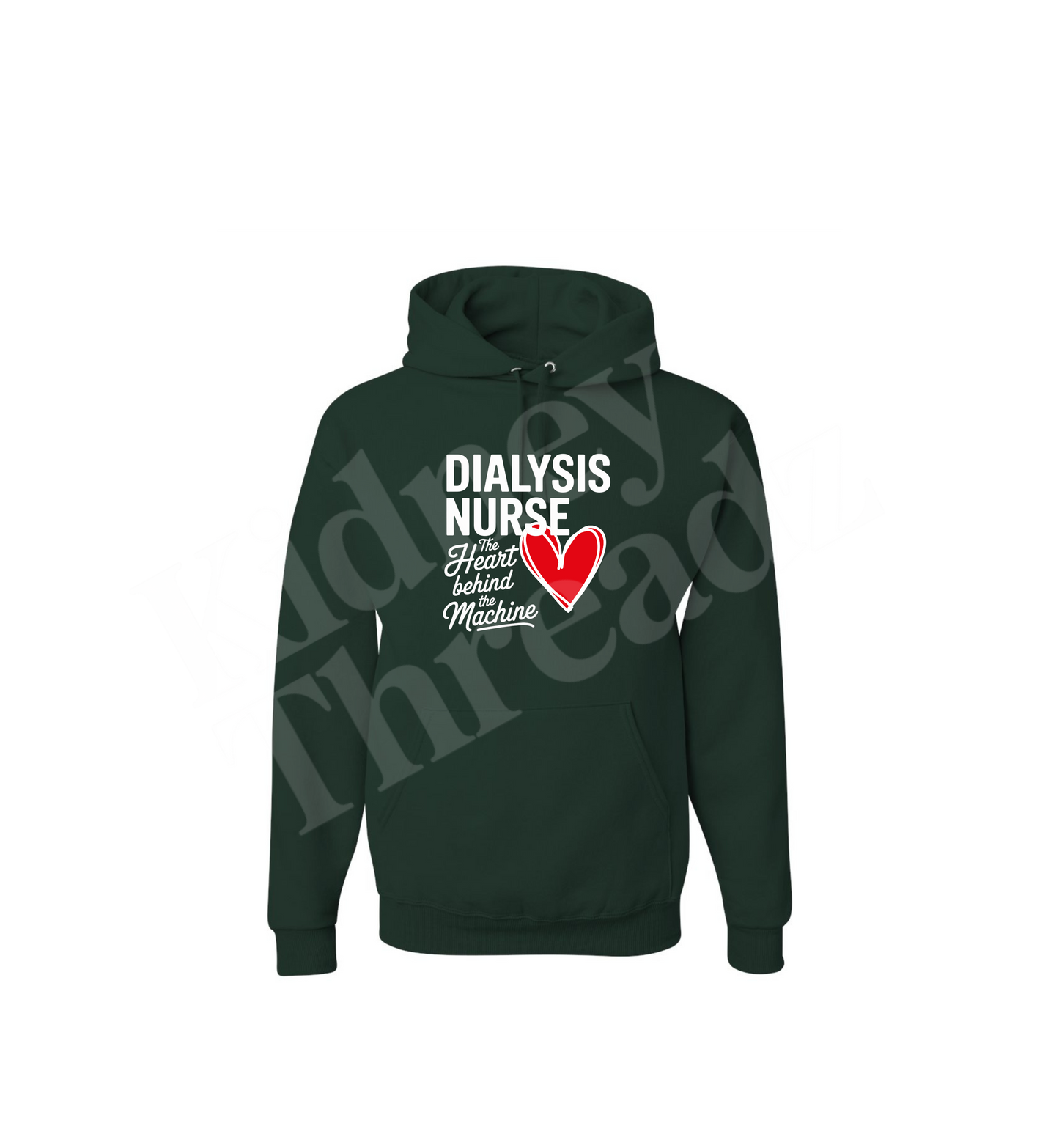 Dialysis Tech Hoodie – The Heart symbol Behind the Machine | Kidney Threadz