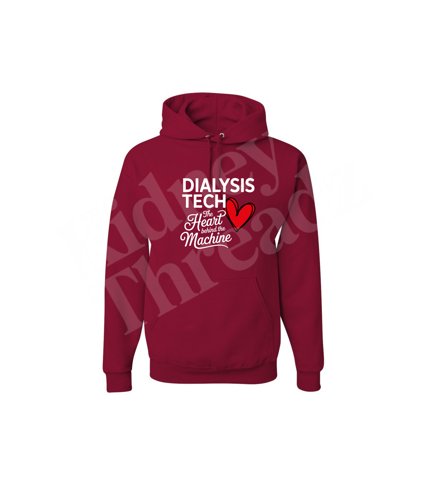 Dialysis Tech Hoodie – The Heart symbol Behind the Machine | Kidney Threadz