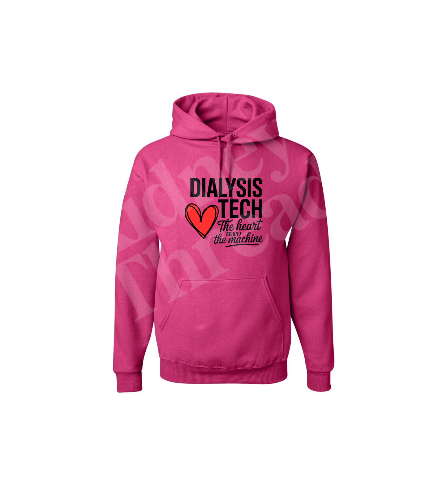 Dialysis Tech Hoodie – The Heart symbol Behind the Machine | Kidney Threadz
