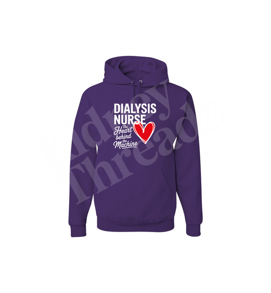 Dialysis Nurse Hoodie – The Heart symbol Behind the Machine | Kidney Threadz