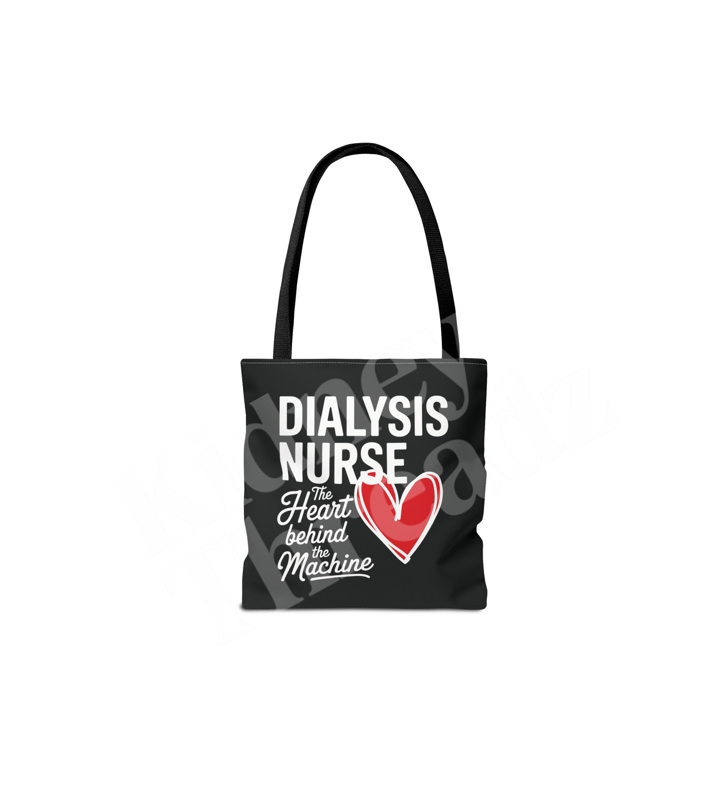 Dialysis Nurse Tote Bag – “The Heart symbol Behind the Machine” | Kidney Awareness Gift