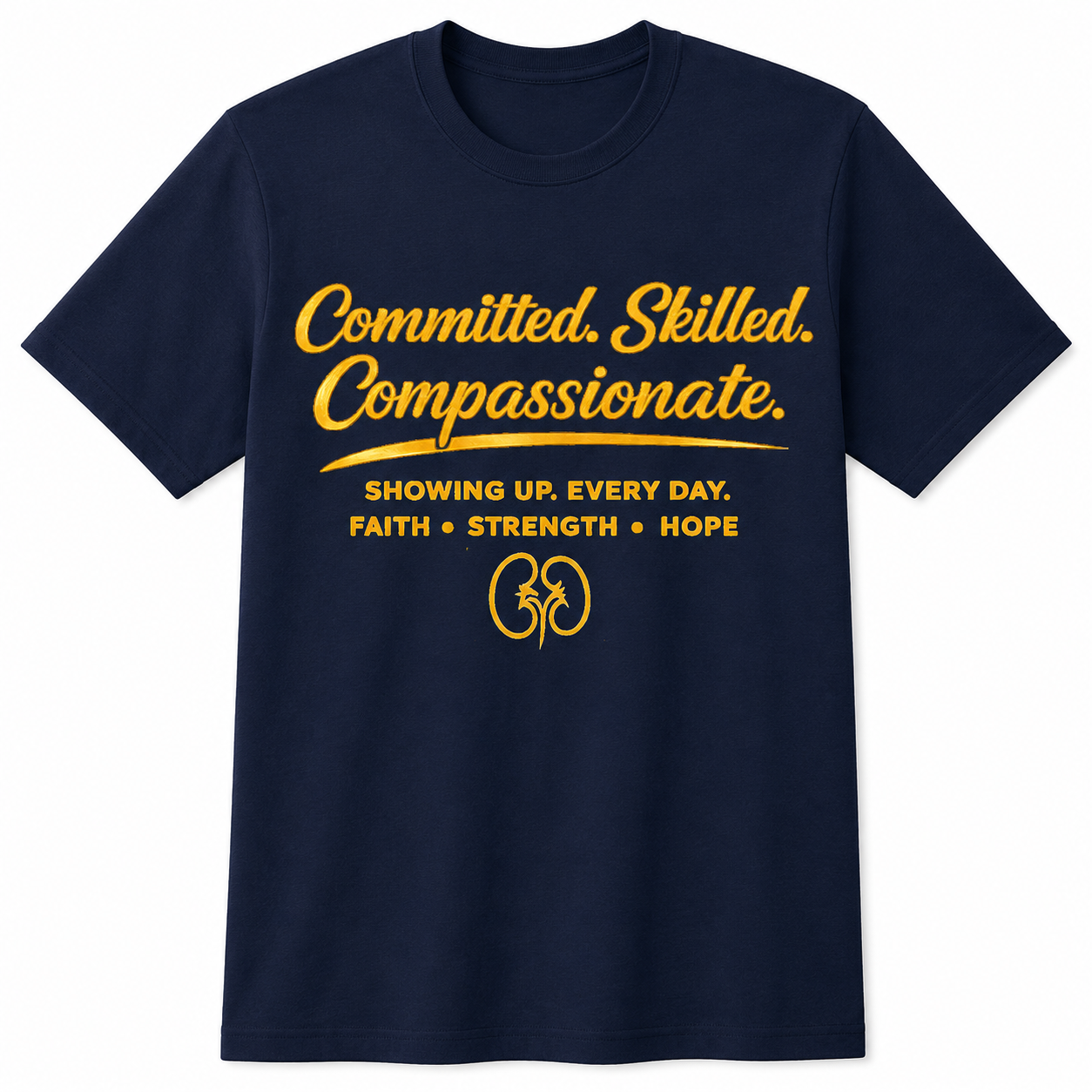 Kidney Threadz “Committed. Skilled. Compassionate.” Tee | Dialysis Professional Shirt