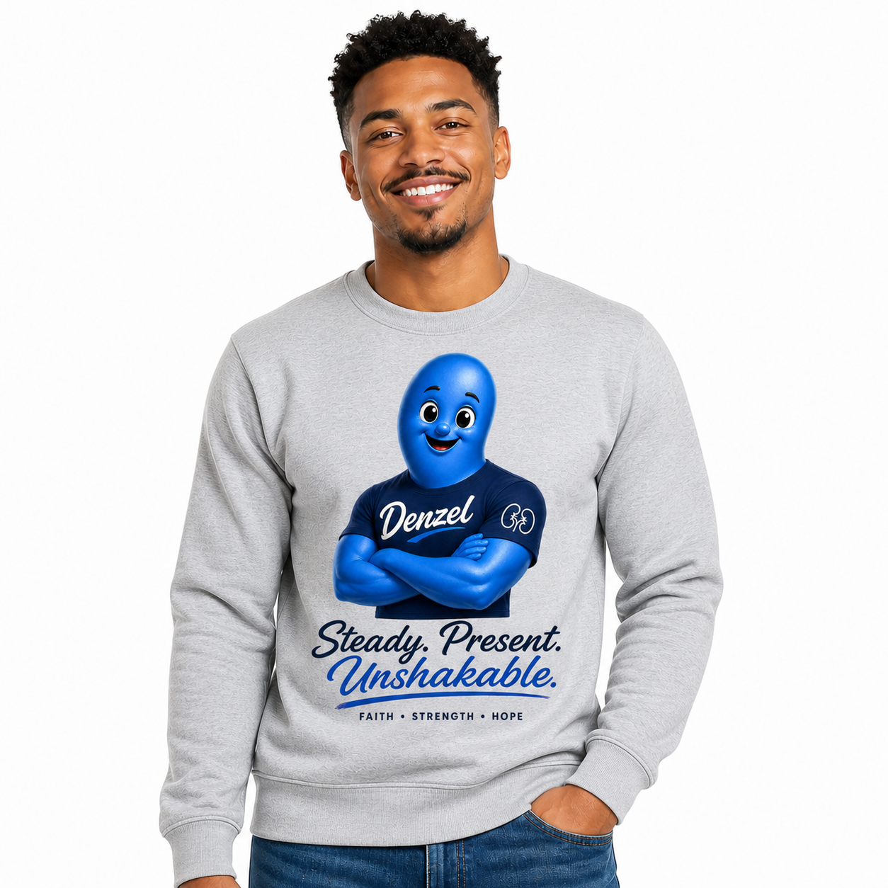 Kidney Threadz “Unshakable Support” Caregiver Sweatshirt | Dialysis Journey Crewneck