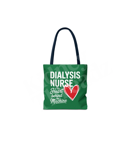 Dialysis Nurse Tote Bag – “The Heart symbol Behind the Machine” | Kidney Awareness Gift