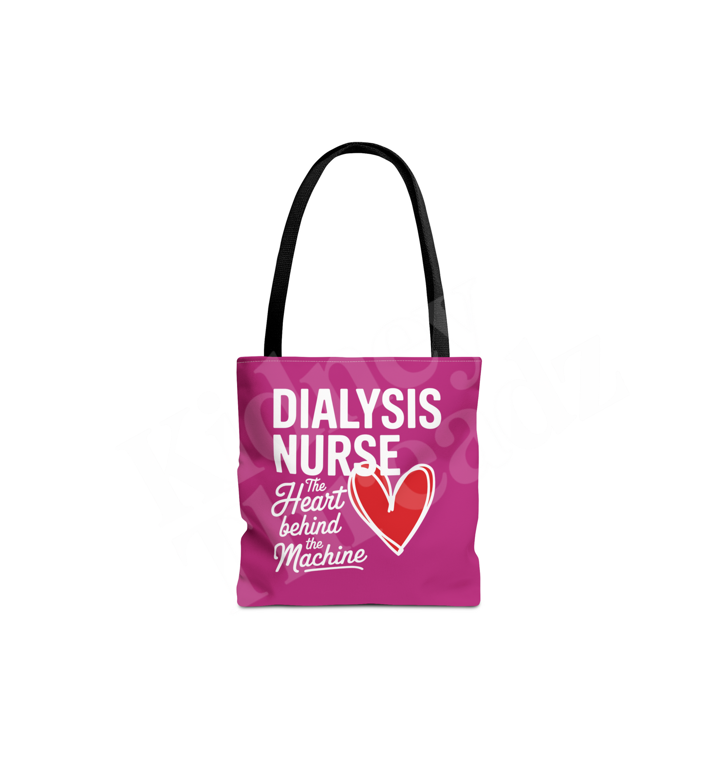 Dialysis Nurse Tote Bag – “The Heart symbol Behind the Machine” | Kidney Awareness Gift